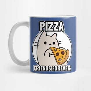 Cat and Pizza Friends forever Mug